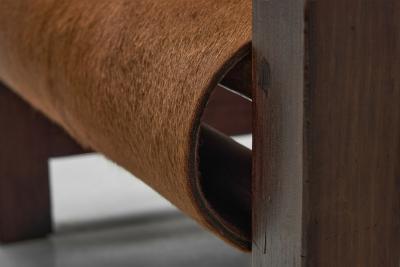 Armchair in Pine with Cowhide Seating Europe 1950s