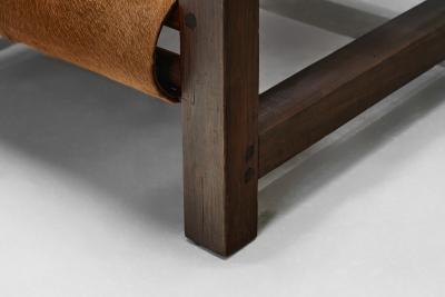 Armchair in Pine with Cowhide Seating Europe 1950s