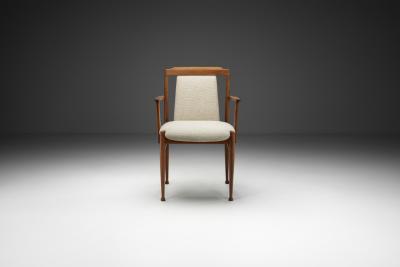 Armchair in Solid Wood with Upholstered Seating Europe Mid 20th Century