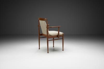 Armchair in Solid Wood with Upholstered Seating Europe Mid 20th Century
