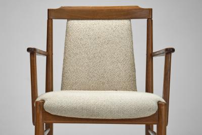 Armchair in Solid Wood with Upholstered Seating Europe Mid 20th Century