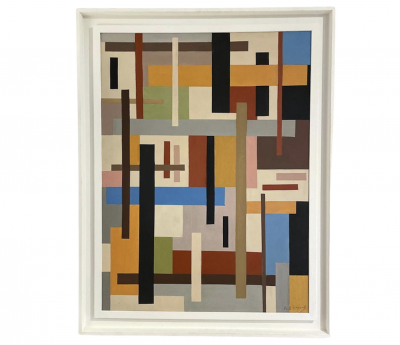 Armilde Dupont Oil on Canvas by Armilde Dupont Belgium 1970s