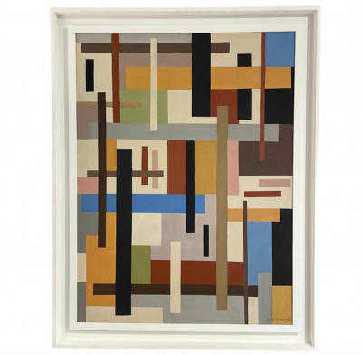 Armilde Dupont Oil on Canvas by Armilde Dupont Belgium 1970s