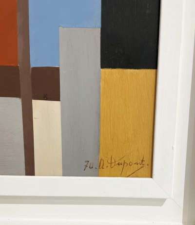 Armilde Dupont Oil on Canvas by Armilde Dupont Belgium 1970s