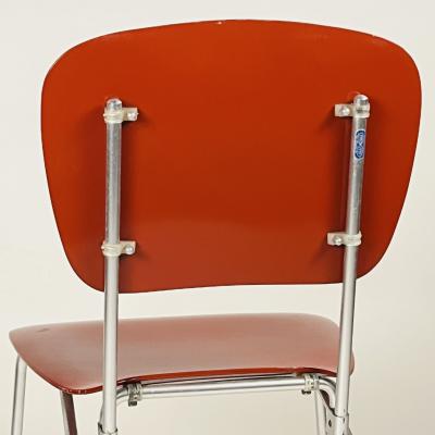 Armin Wirth Set of 4 Stacking Chairs by Armin Wirth and Aluflex 1950s