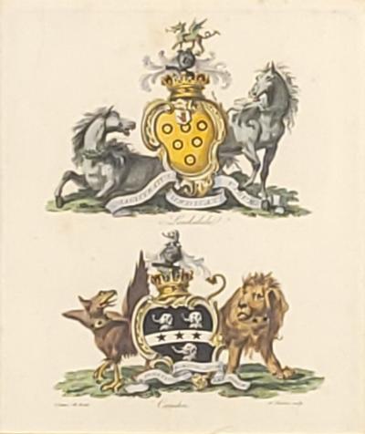 Armorial Print England 19th century