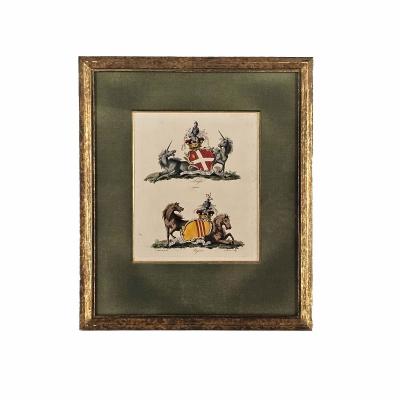 Armorial Print England 19th century