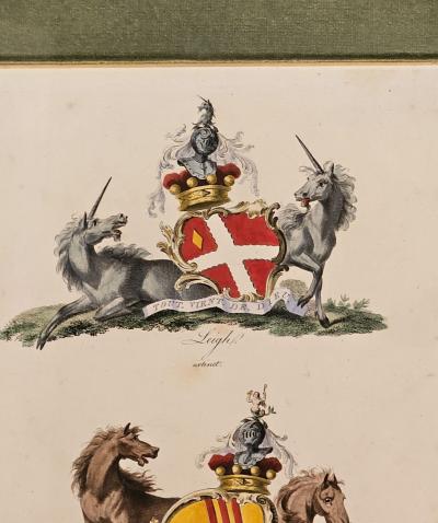 Armorial Print England 19th century