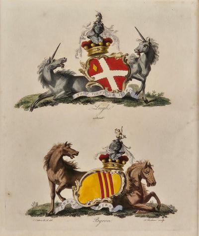 Armorial Print England 19th century