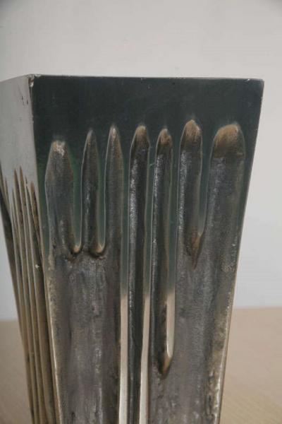 Arnaldo Gamba Tradito Arnaldo Gamba Cast Aluminium Vase Italy 2004