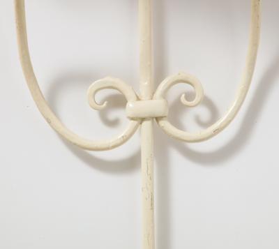 Arnaldo Miniati Pair of Ceramic and Iron Demi Lune Wall Consoles Italy 1959