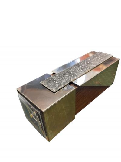 Arnaldo Pomodoro Nice clock and box attributed to Arnaldo Pomodoro