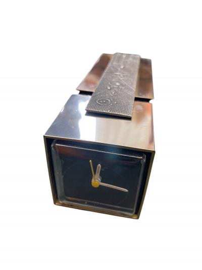 Arnaldo Pomodoro Nice clock and box attributed to Arnaldo Pomodoro