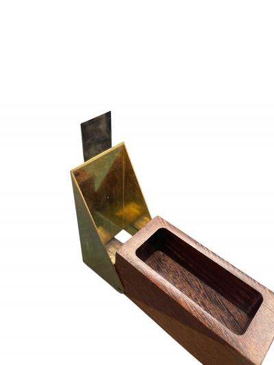 Arnaldo Pomodoro Nice clock and box attributed to Arnaldo Pomodoro