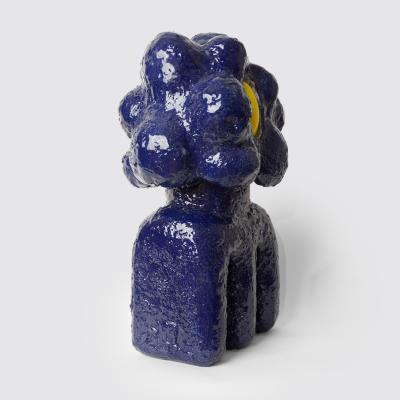 Arnauld Le Calv BLUE GUARDIAN glass and ceramic small sculpture