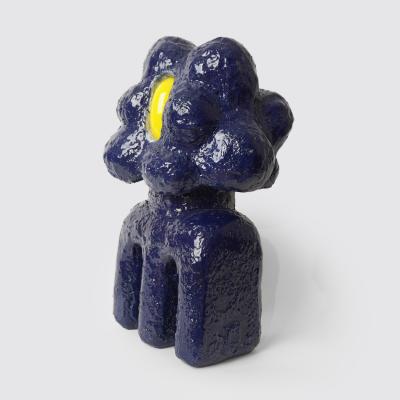 Arnauld Le Calv BLUE GUARDIAN glass and ceramic small sculpture