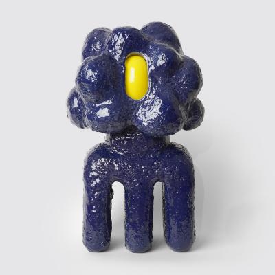 Arnauld Le Calv BLUE GUARDIAN glass and ceramic small sculpture