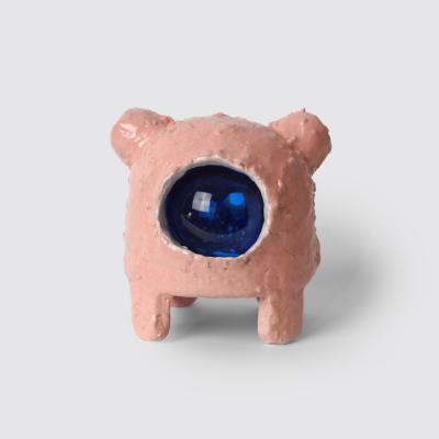 Arnauld Le Calv SMALL ALIENS glass and ceramic set of 3 small sculptures