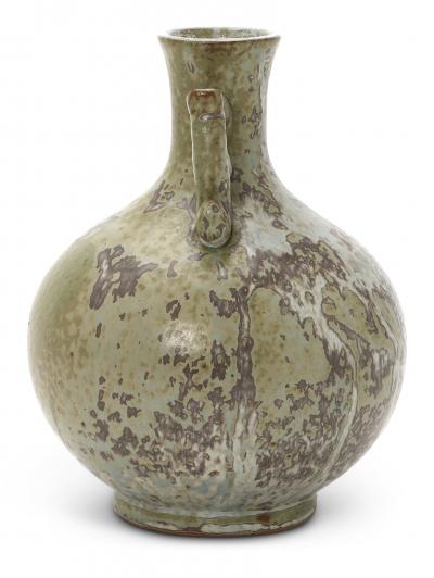 Arne Bang Chinese Style Vase with Outstanding Glaze by Arne Bang