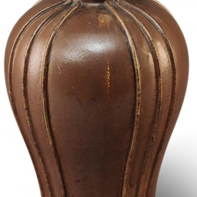 Arne Bang Table lamp with inverted gourd form by Arne Bang
