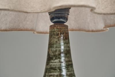 Arne Finne Nielsen Pair of Model 3076 2 Glazed Table Lamps by Arne Nielsen Denmark ca 1960s