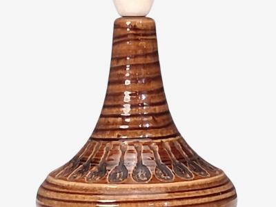 Arne Finne Nielsen Table Lamp Brown Glazed Stoneware Denmark 1960s