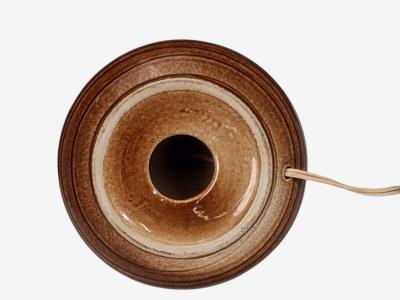 Arne Finne Nielsen Table Lamp Brown Glazed Stoneware Denmark 1960s