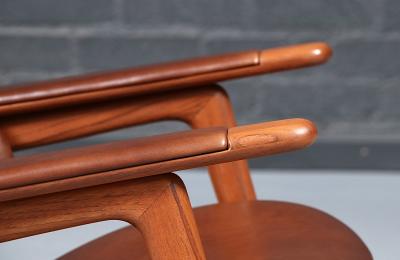 Arne Hovmand Olsen Arne Hovmand Olsen Teak Cognac Leather Lounge Chair for Mogens Kold