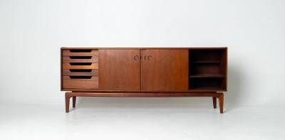 Arne Hovmand Olsen Arne Hovmand Olsen Teak Credenza for Mogens Kold Denmark c 1960s