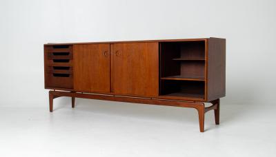 Arne Hovmand Olsen Arne Hovmand Olsen Teak Credenza for Mogens Kold Denmark c 1960s
