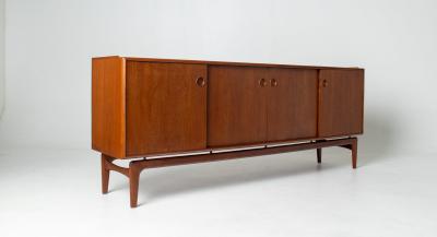 Arne Hovmand Olsen Arne Hovmand Olsen Teak Credenza for Mogens Kold Denmark c 1960s