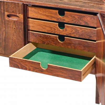 Arne Hovmand Olsen Arne Hovmand Olsen for Mogens Kold M belfabrik Danish Rosewood Credenza Hutch