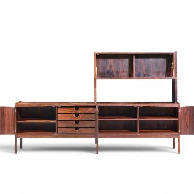 Arne Hovmand Olsen Arne Hovmand Olsen for Mogens Kold M belfabrik Danish Rosewood Credenza Hutch