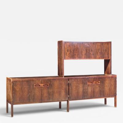 Arne Hovmand Olsen Arne Hovmand Olsen for Mogens Kold M belfabrik Danish Rosewood Credenza Hutch