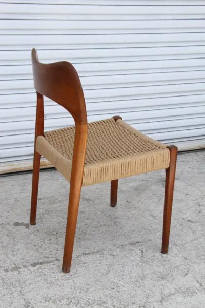 Arne Hovmand Olsen Arne Hovmand Olsen for Mogens Kold MCM Danish Teak Papercord Dining Chairs 8