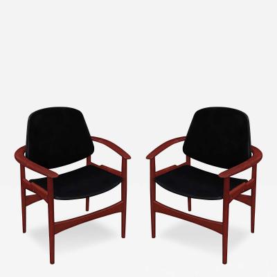 Arne Hovmand Olsen Pair of Arm Chairs in Teak by Arne Hovmand Olsen