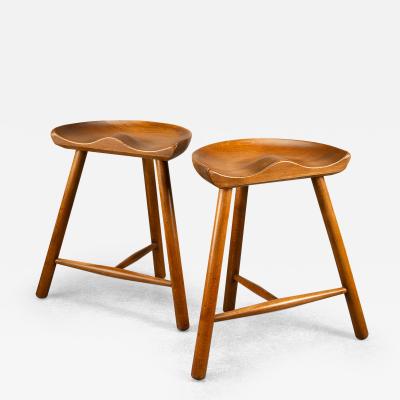 Arne Hovmand Olsen Pair of Shoemaker s Stools by Arne Hovmand Olsen Denmark 1950s