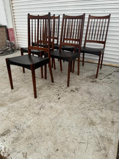 Arne Hovmand Olsen Set of 6 Arne Hovmand Olsen Teak Dining Side Chairs