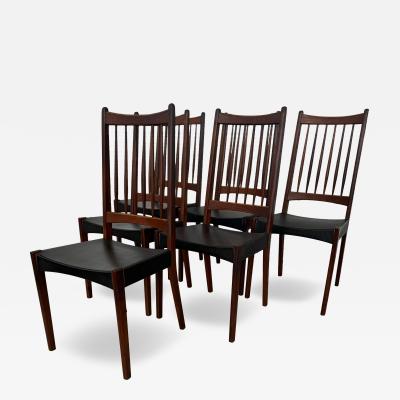 Arne Hovmand Olsen Set of 6 Arne Hovmand Olsen Teak Dining Side Chairs
