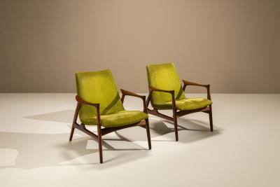 Arne Hovmand Olsen Set of Two Lounge Chairs by Arne Hovmand Olsen Denmark 1960s