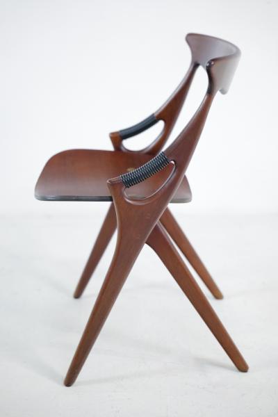 Arne Hovmand Olson Rare Scandinavian Modern Teak Dining Chair by Arne Hovmand Olson