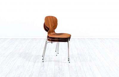 Arne Jacobsen Arne Jacobsen Ant Model 3100 Teak Chairs for Fritz Hansen