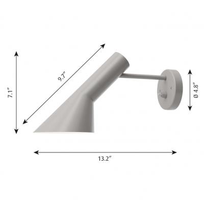 Arne Jacobsen Arne Jacobsen Special Edition AJ Wall Lights in Original Gray for Louis Poulsen