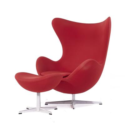Arne Jacobsen Arne Jacobsen for Fritz Hansen Mid Century Egg Chair with Ottoman