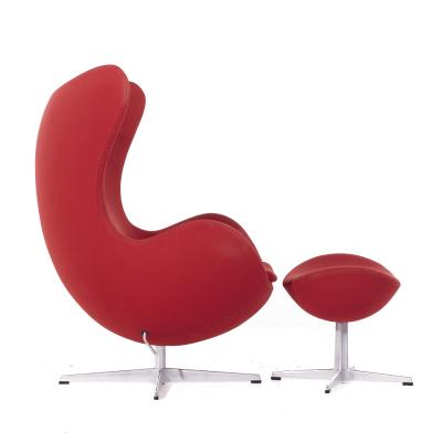Arne Jacobsen Arne Jacobsen for Fritz Hansen Mid Century Egg Chair with Ottoman