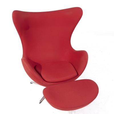 Arne Jacobsen Arne Jacobsen for Fritz Hansen Mid Century Egg Chair with Ottoman