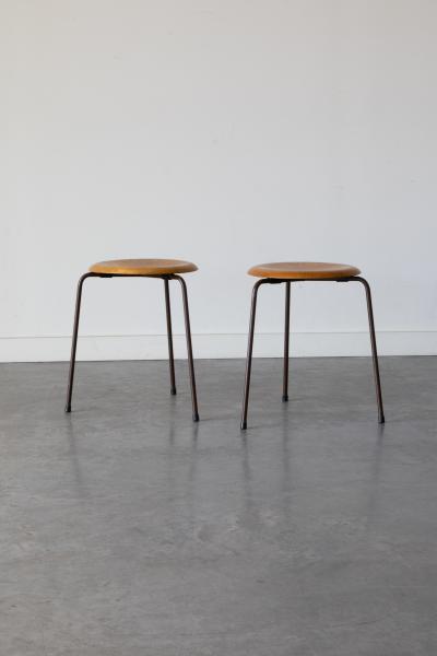 Arne Jacobsen Early Tripod Dot Stools by Arne Jacobsen for Fritz Hansen