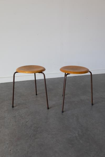 Arne Jacobsen Early Tripod Dot Stools by Arne Jacobsen for Fritz Hansen