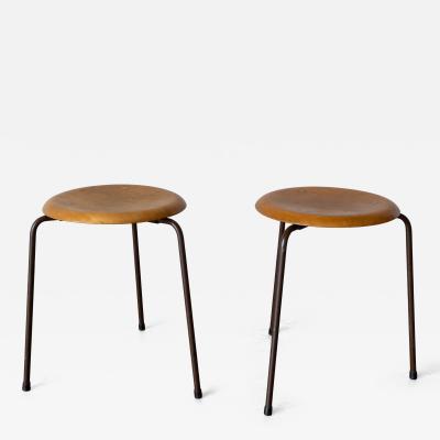 Arne Jacobsen Early Tripod Dot Stools by Arne Jacobsen for Fritz Hansen