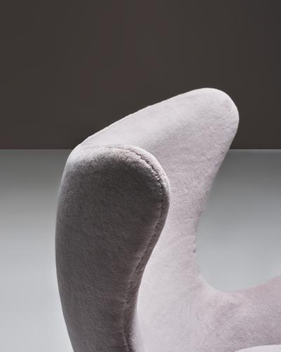 Arne Jacobsen Egg Chair by Arne Jacobsen with New Wool Mosu Velvet Upholstery